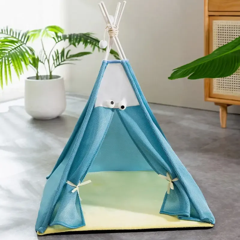 Pet Summer Breathable Sandwich Tent Enclosed Cat Nest