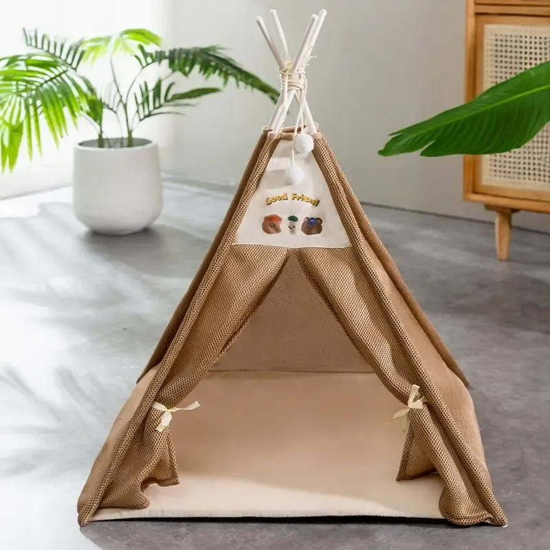 Pet Summer Breathable Sandwich Tent Enclosed Cat Nest