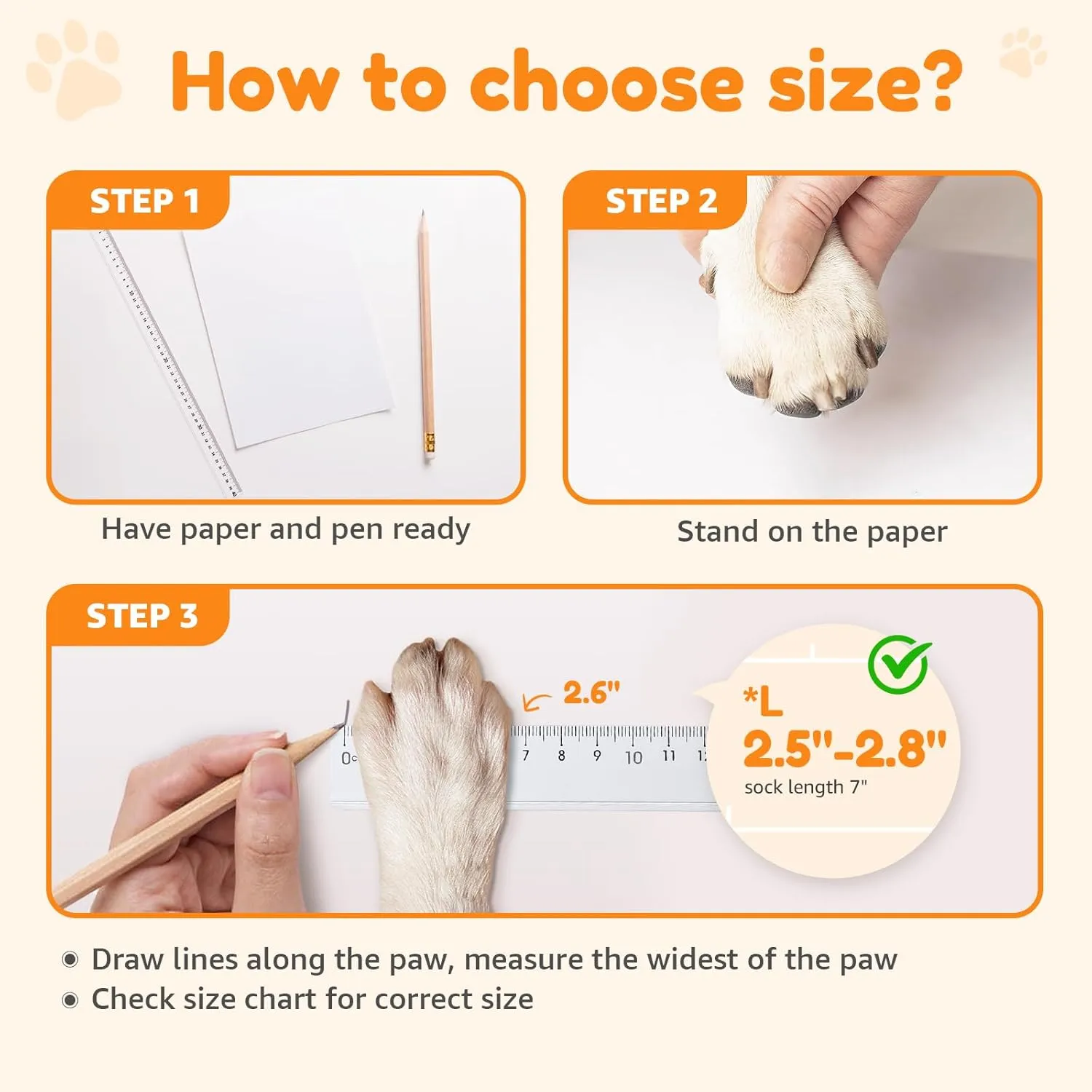 PICK FOR LIFE Non Slip Dog Socks with Grippers Prevent from Licking Paws,Anti-Slip Dogs Grip Socks for Senior Dogs on Hardwood Floor(Grey,2Pairs,M)