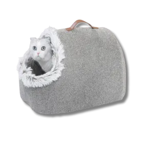 Plush Fur Lined Cat Cave