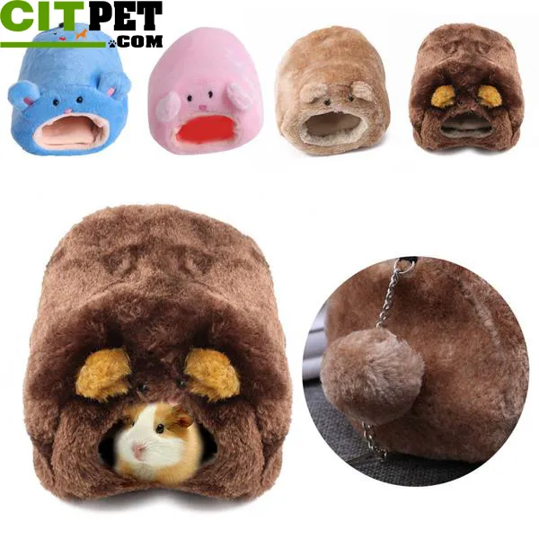 Plush Hammock For Pet Ferret Rat Hamster Parrot Squirrel Hanging Bed House Toys