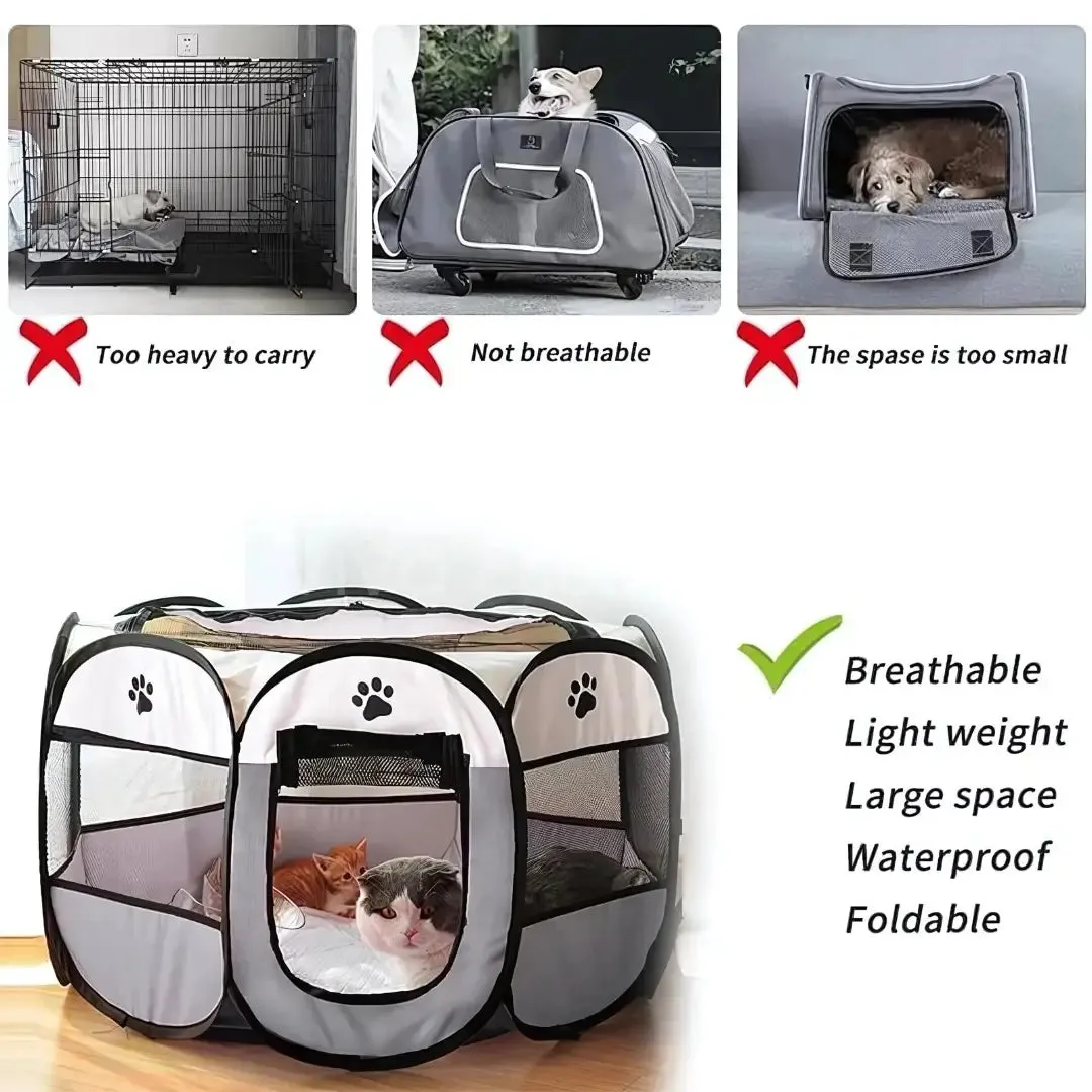 Portable Pet Play Tent - Indoor/Outdoor Pet Tent & Shelter