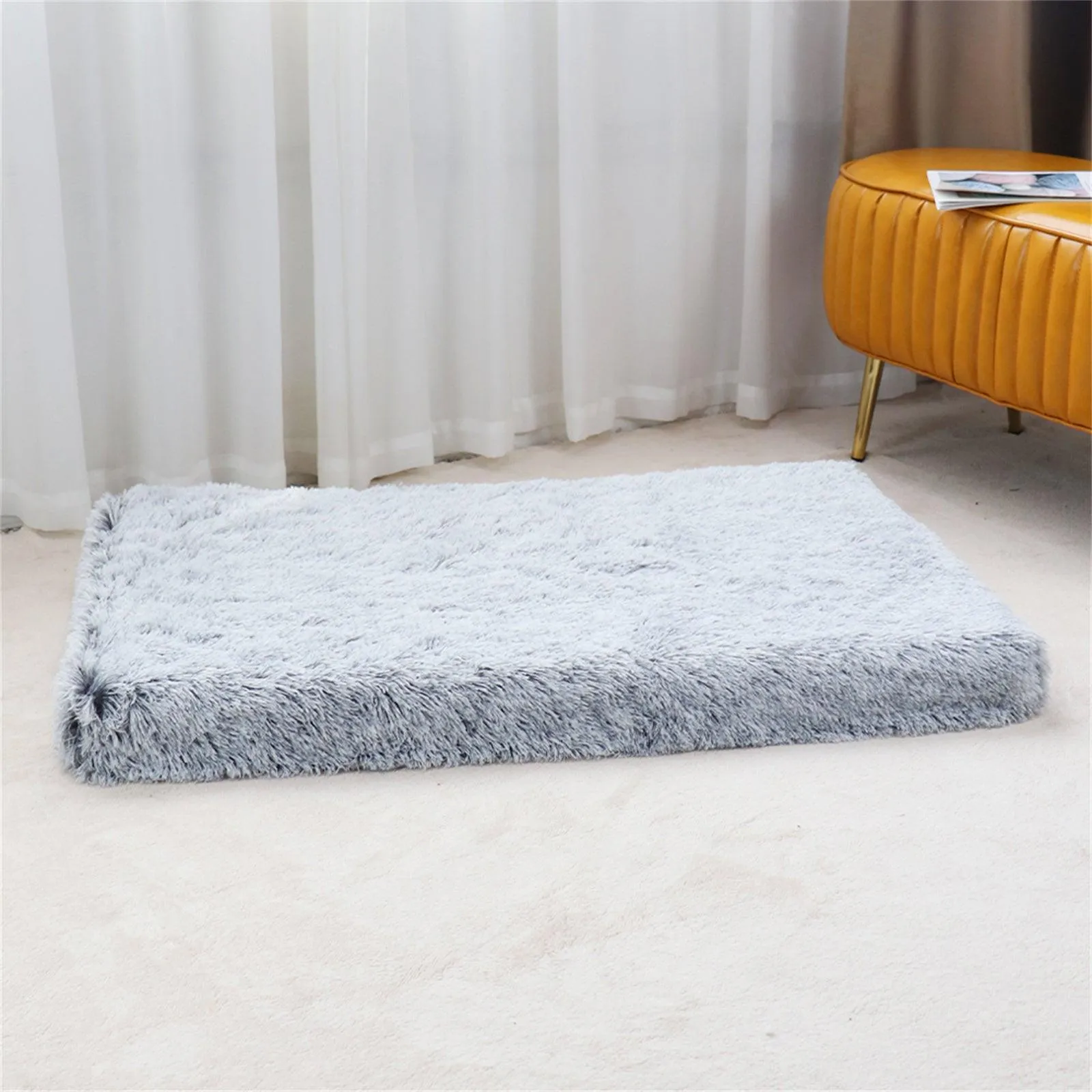 Rectangle Pet Dog Comfort Bed Plush Comfortable Removable Washable Kennel XXL