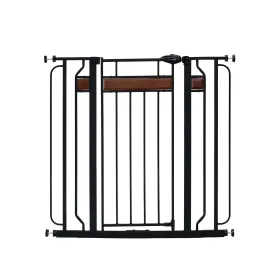 Regalo Home Accents Extra Tall & Wide Baby Gate, Bonus Kit, Includes Dcor Steel With Hardwood, 4" Extension Kit, 4 Pack Pressure Mount Kit & Wall Cups, 0320 DS