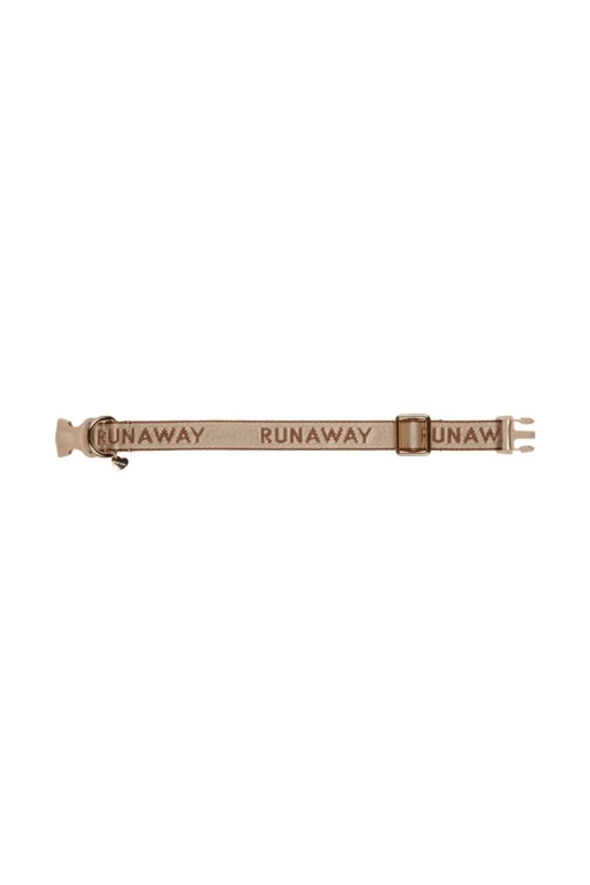 RUNAWAY WOVEN DOG COLLAR MACADAMIA/CHESTNUT