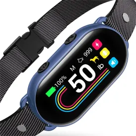 Smart Dog Bark Collar - for Small Medium Large Dogs, Anti Barking Collar for Small Dogs 5-15lbs, Large Dog 50-100lbs, with Beep Vibration and Adjustable Safety Shock, 8 Sensitivity Levels (Blue)