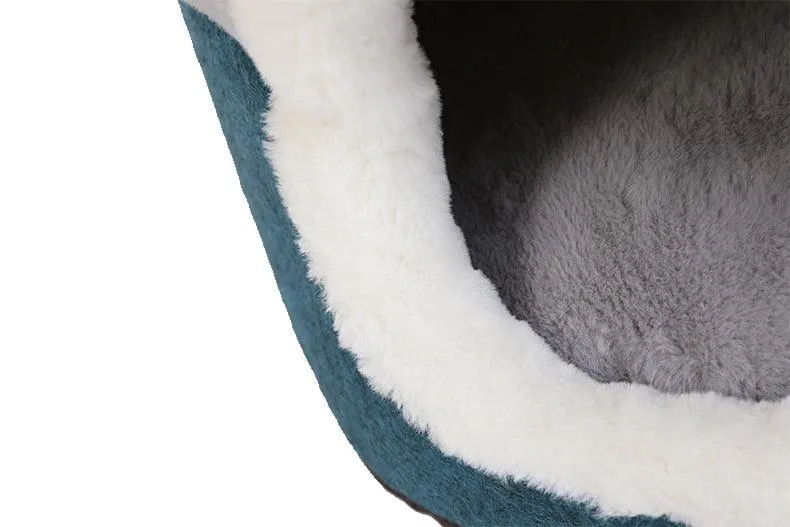 Soft Plush Pets Kennel Bed with Thick Blanket for Extra Comfort | Cat & Dog Bed | 100% Cotton
