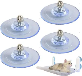 Suction Cups for Cat Hammock - 8PC Replacement Cat Hammock Suction Cups | Cat Perch Window Suction Cups | Heavy Duty Clear Cat Window Perch Suction Cups with Screws for Cat Window Seat