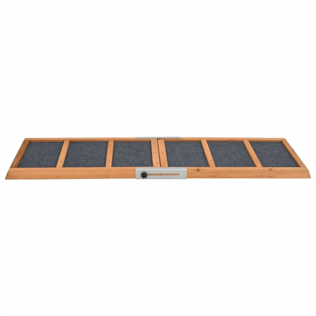 vidaXL Dog Ramp Grey 120x30 cm Solid Wood Fir