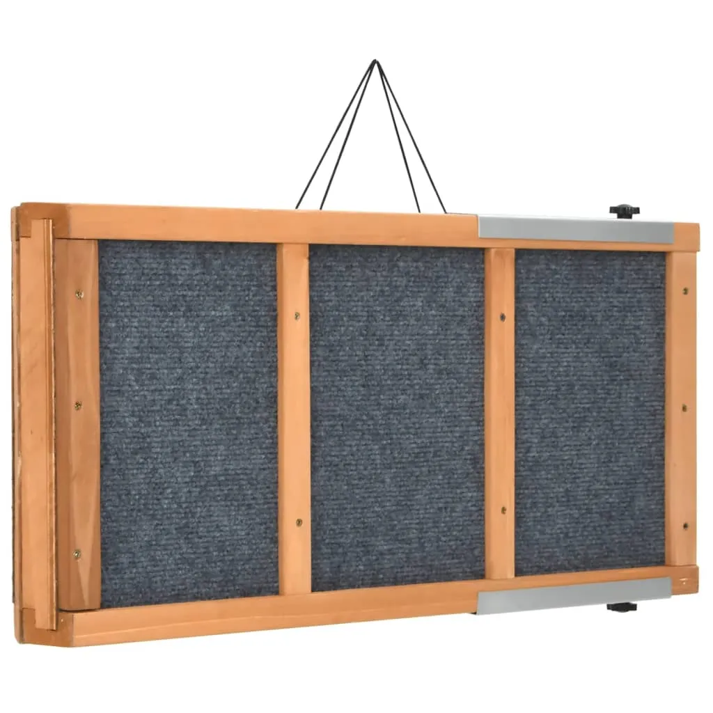 vidaXL Dog Ramp Grey 120x30 cm Solid Wood Fir