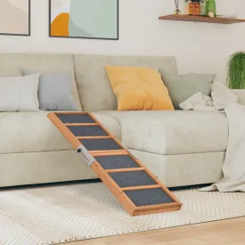 vidaXL Dog Ramp Grey 120x30 cm Solid Wood Fir