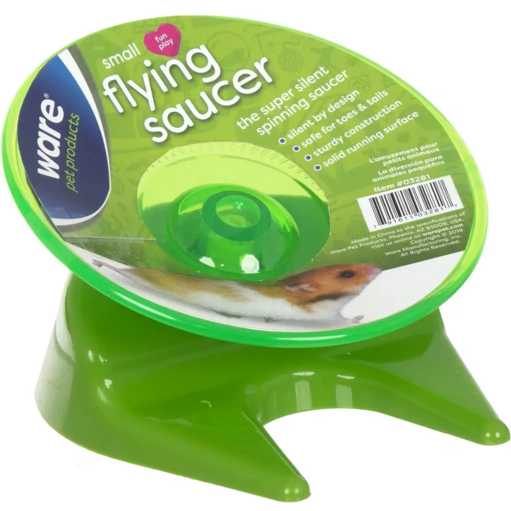 Ware Flying Saucer Exercise Wheel for Small Pets, Color Varies
