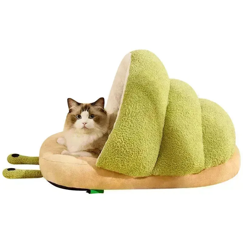 Warm Cat Semi-closed Snail Slippers Nest Pet Products