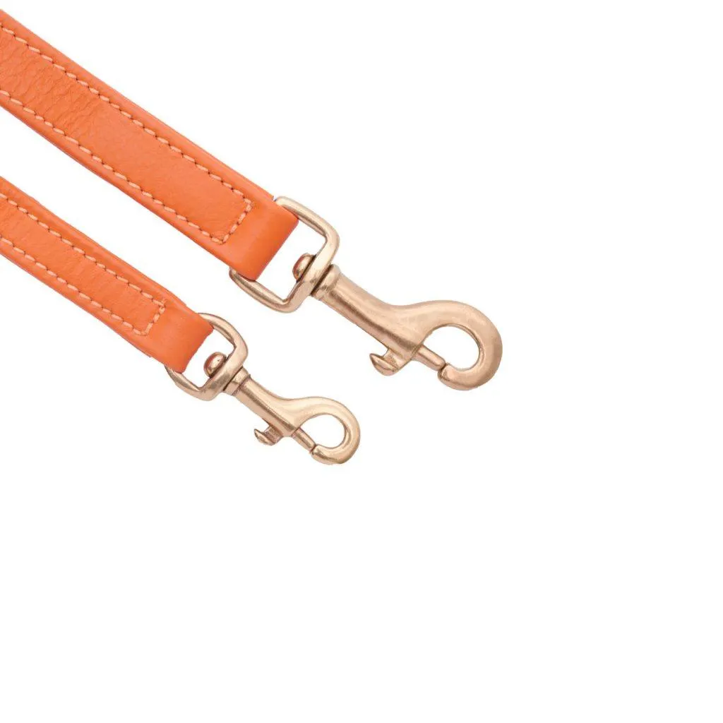 William Walker Leather Dog Lead | Plain Collection | Amber
