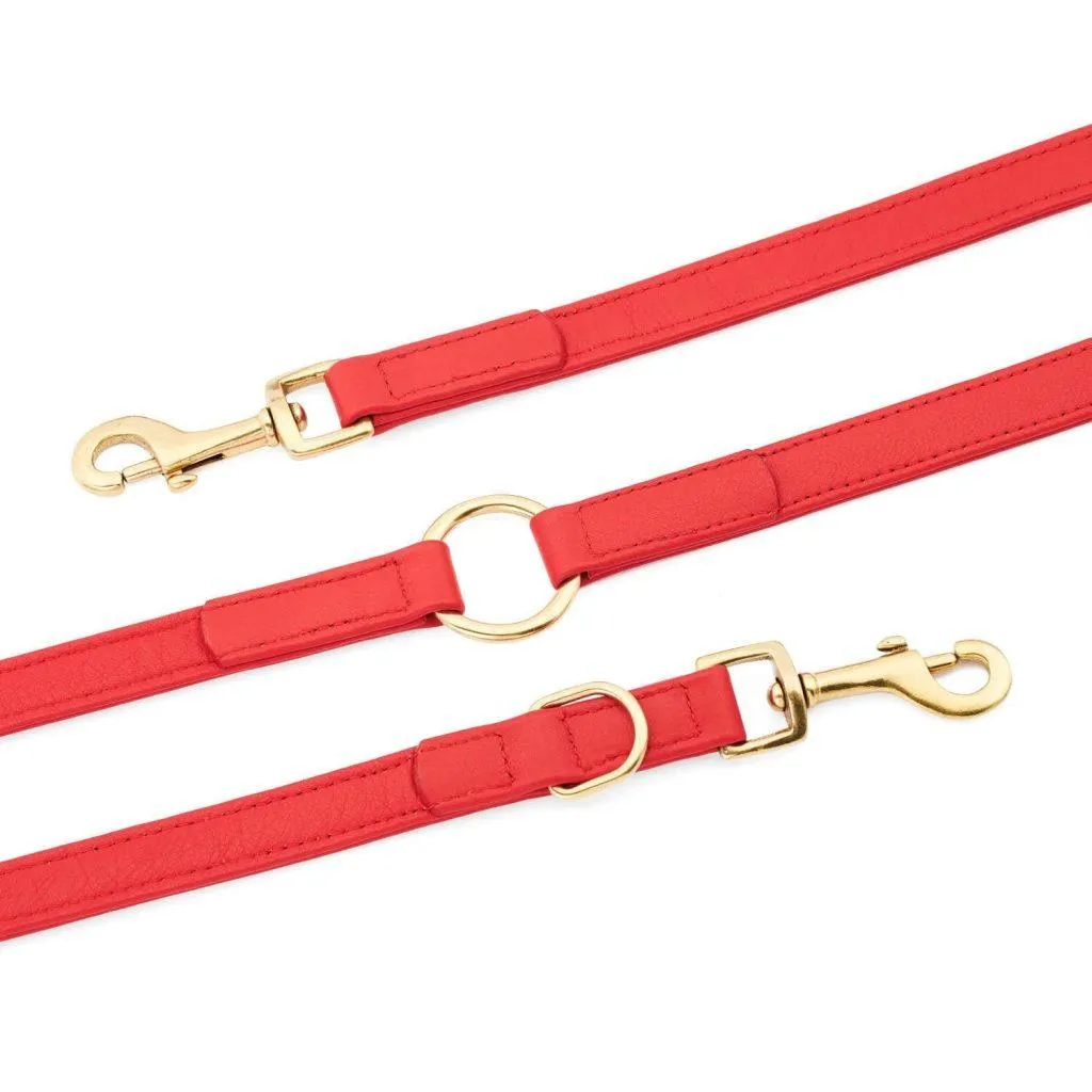 William Walker Leather Dog Lead | Plain Collection | Chili
