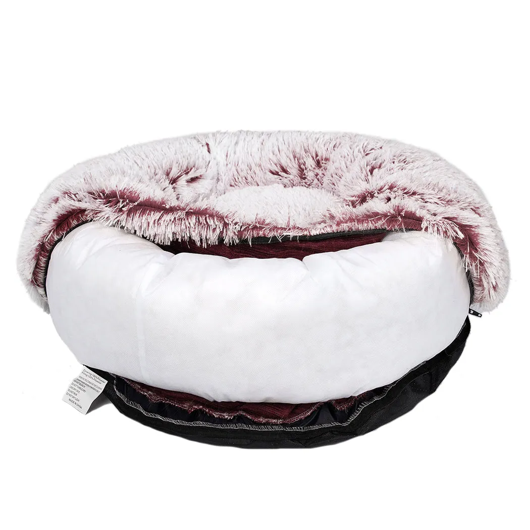 XXLarge Dog Beds Pet Donut Nest Calming - Pink