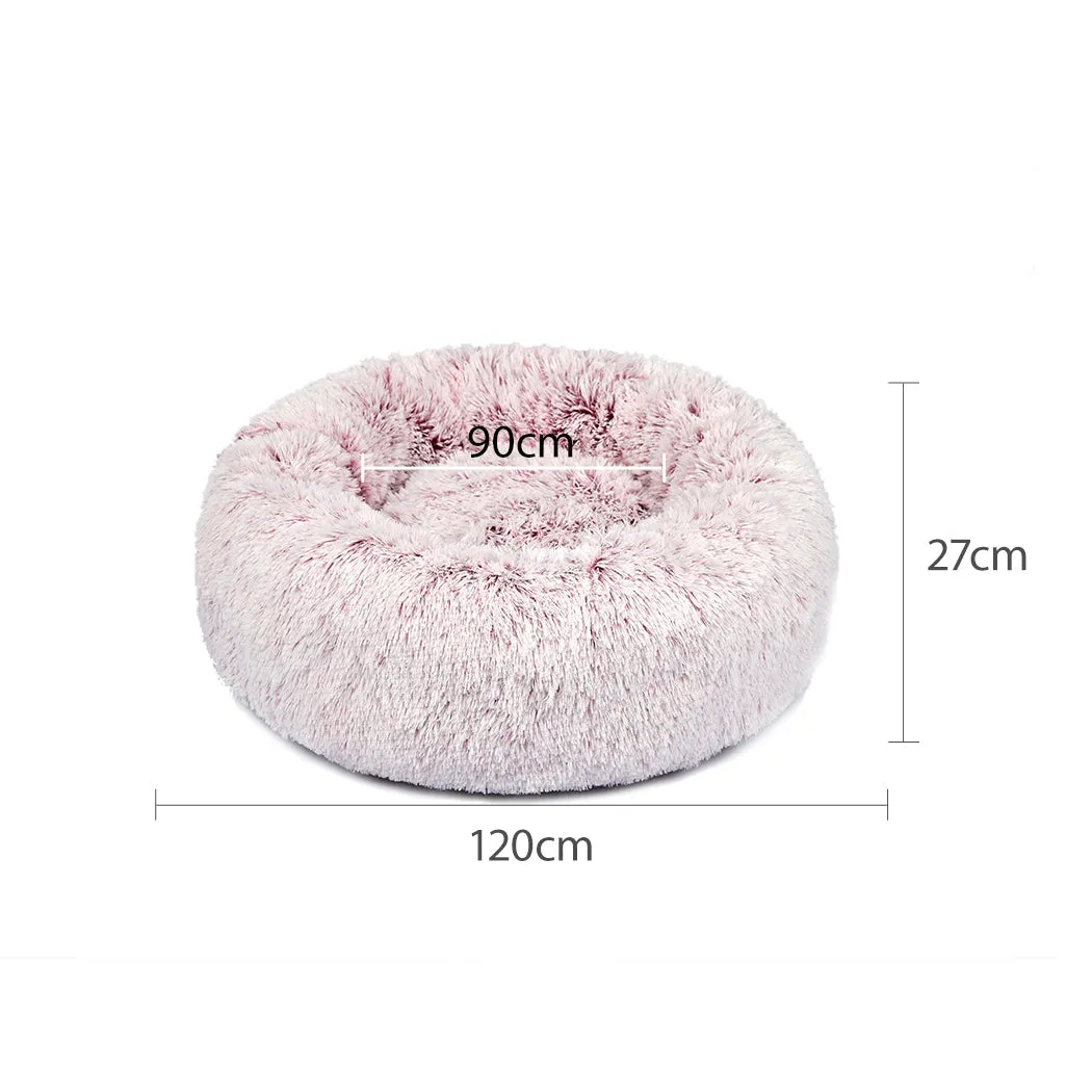 XXLarge Dog Beds Pet Donut Nest Calming - Pink