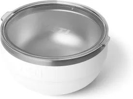 YETI Rambler Bowl, Vacuum Insulated, Stackable and Nestable Stainless Steel Bowl with Lid, 2 Quart, White